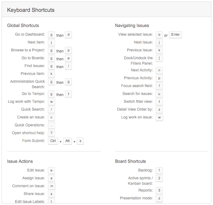 guide to jira keyboard shortcuts