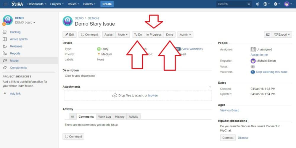 Issue workflows in Jira2