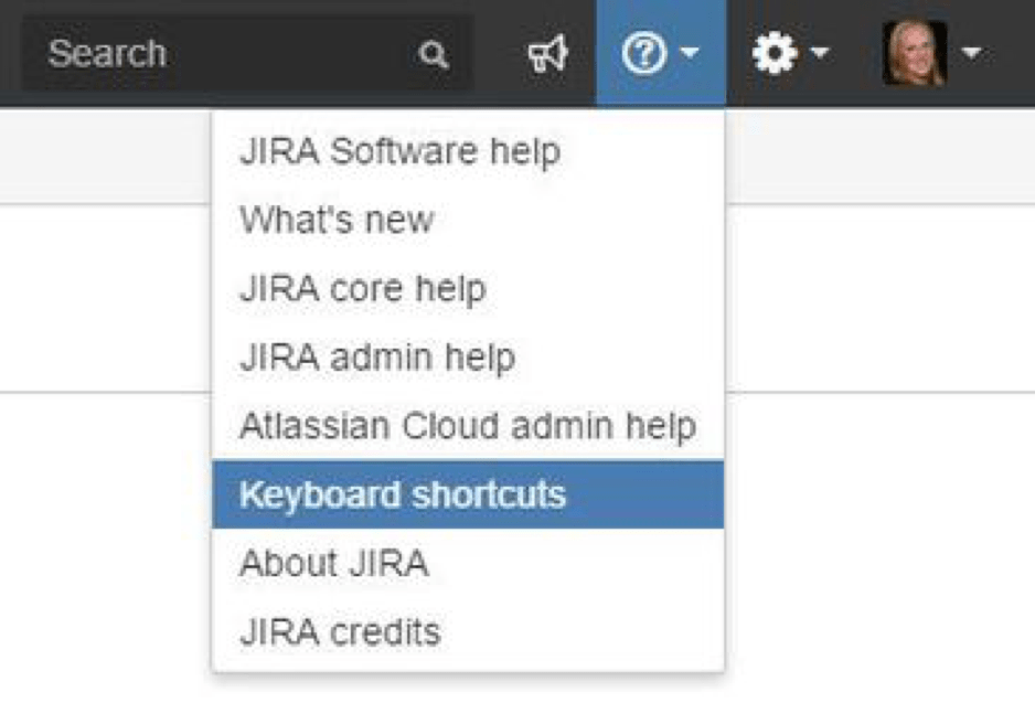 Jira keyboard shortcut
