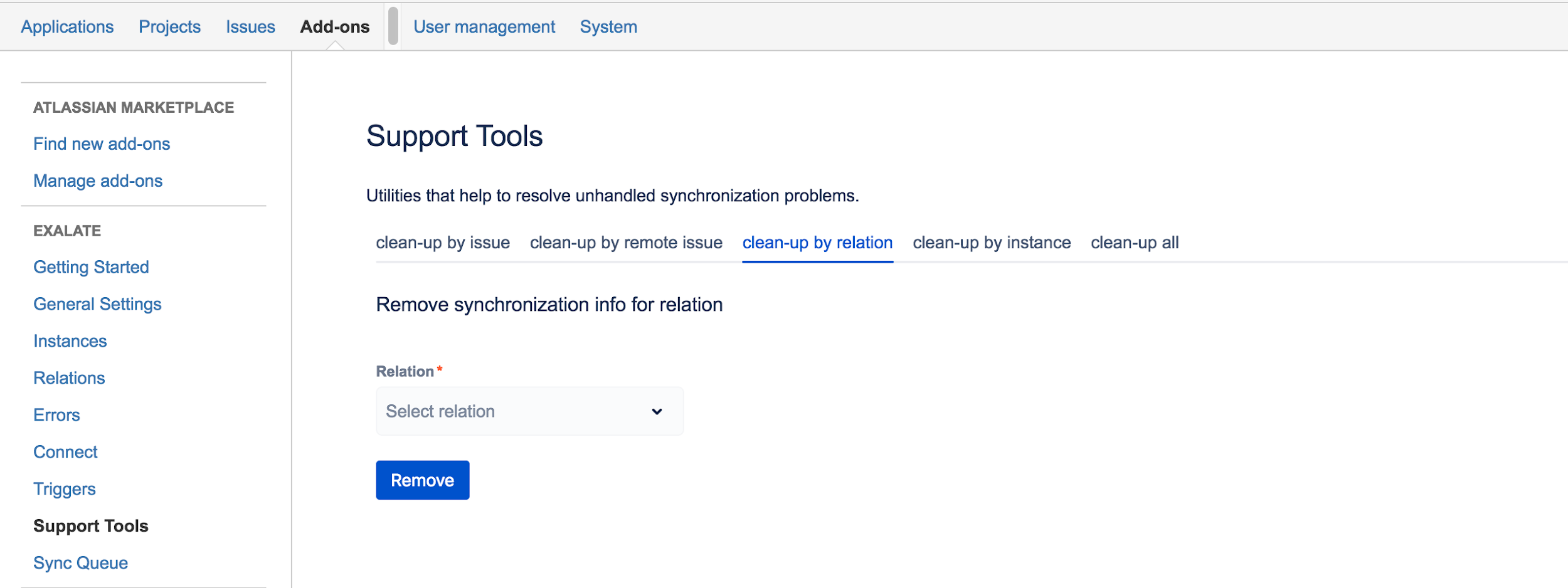 jira add-ons support tools