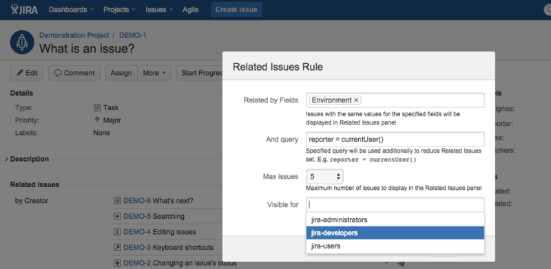 related issues free jira add-on