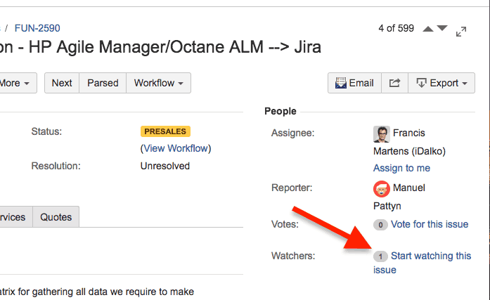 How to watch issues in Jira