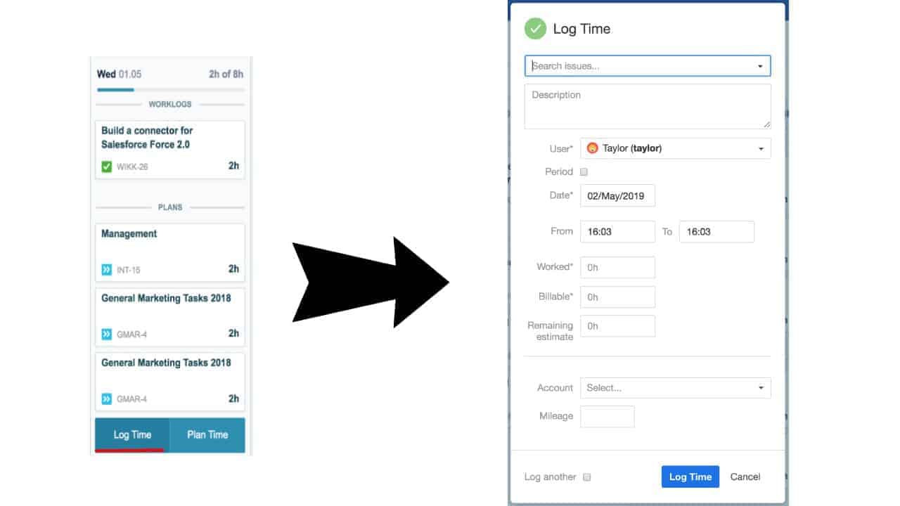 Jira time tracking calender view