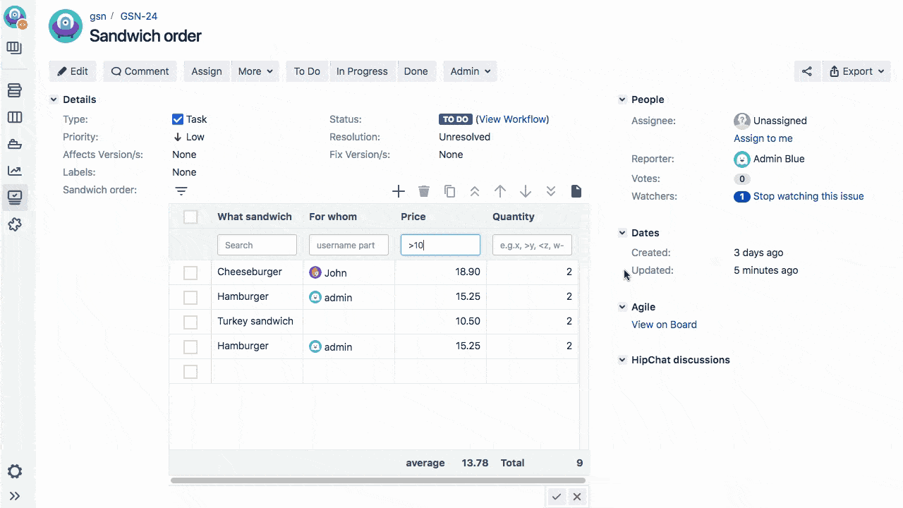 table grid next generation sandwich order 