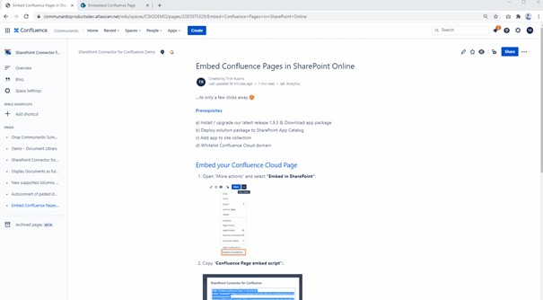 get started with Sharepoint connector for confluence 