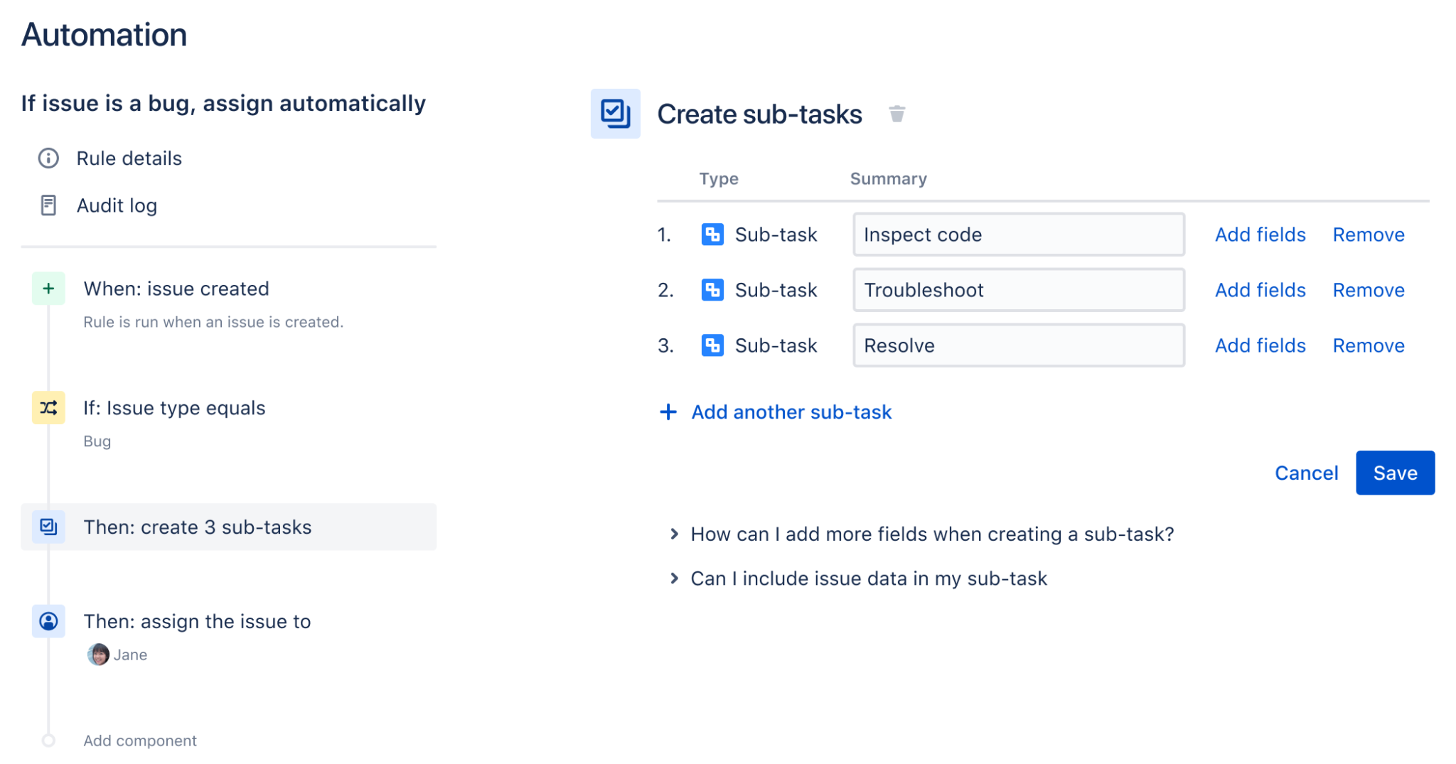 Create rule. Можно ли в Jira создавать subtask к Bug. I will find you and i will assign Jira.